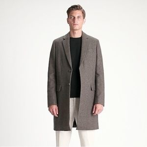 Banana Republic Italian Herringbone Italian Melton Topcoat small